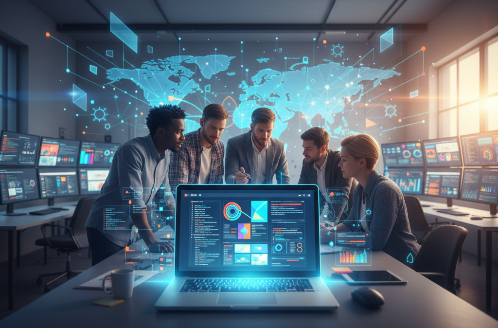 Professional website design service showcasing a modern website layout for businesses.